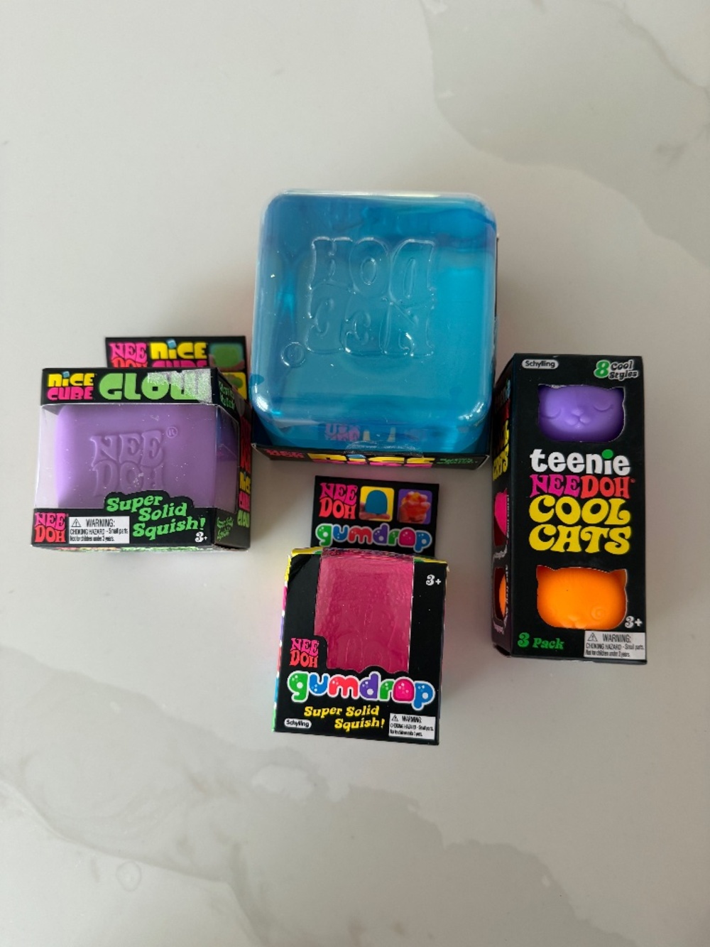 NeeDoh Nice cube JUMBO/Nice cube GLOW/Cool Cats/Gum Drop PINK